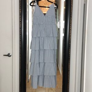 Storia layered dress with tie shoulder straps